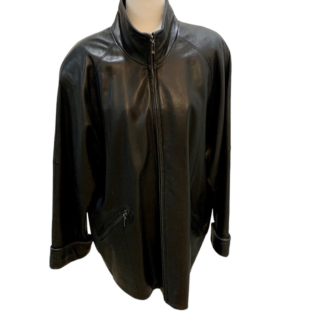 VALERIE STEVENS LAMB LEATHER JACKET